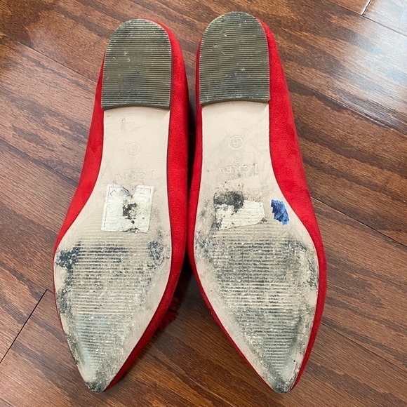 J. Crew Red Edie MicroSuede Tassel Loafer Flats, 6 - Picture 11 of 14